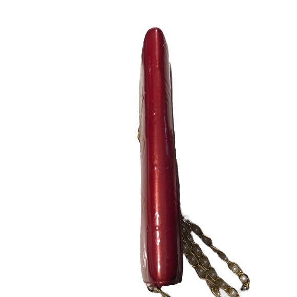 Authentic Louis Vuitton Red Vernis Sarah Wallet /WOC - Picture 5 of 14